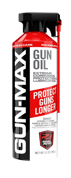 Picture of  Real Avid Avmlp12a Gun-Max Gun Oil Cleans, Lubricates, Protects 12 OZ Aerosol 813119013270
