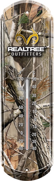 Picture of Realtree  Thermometer Camo 17"X5" Tin W/ Logo<