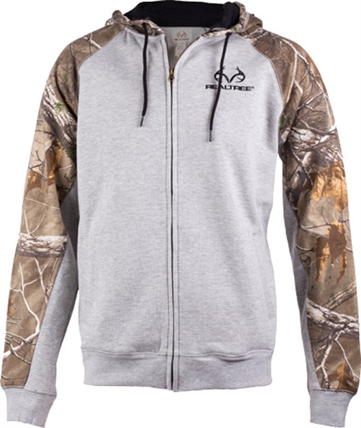 Picture of Realtree Men's Hawthorn Hoodie Medium Gray W/Rt-Xtra Panels<