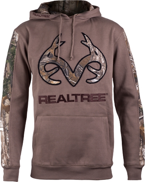 Picture of Realtree Men's Pine Hoodie Medium Brown W/Rt Camo Panels<