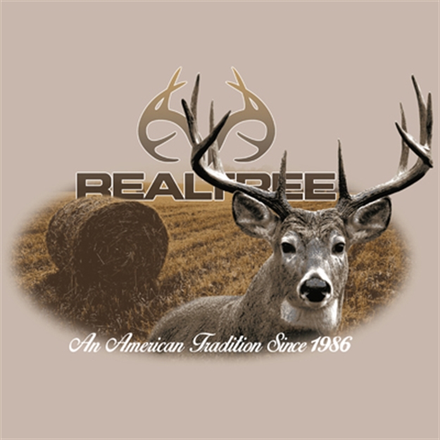 Picture of Realtree Men's T-Shirt "Big Buck" Small Sand W/Logo<