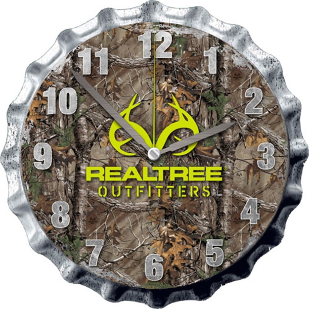 Picture of Realtree Wall Clock Bottle Cap Style 12" Rt-Xtra Camo W/Logo<