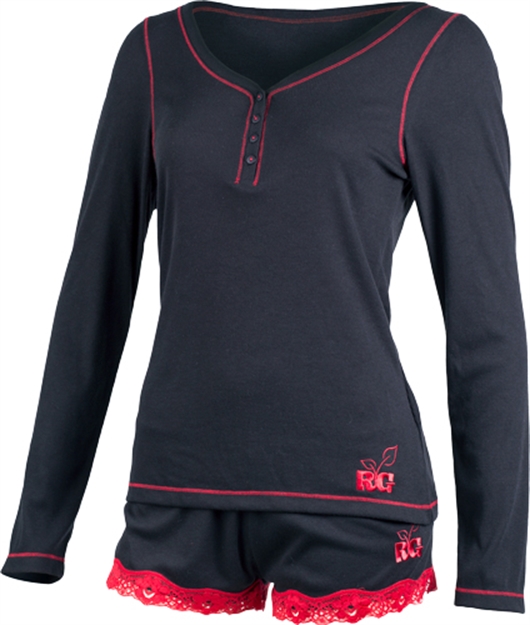 Picture of Realtree Women's Dream Henly Set X-Lg 2-Pc Black/Red Rtg Logo<