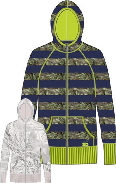 Picture of Realtree Women's Hoodie Star II Medium Rt-Max1/Navy/Lime<