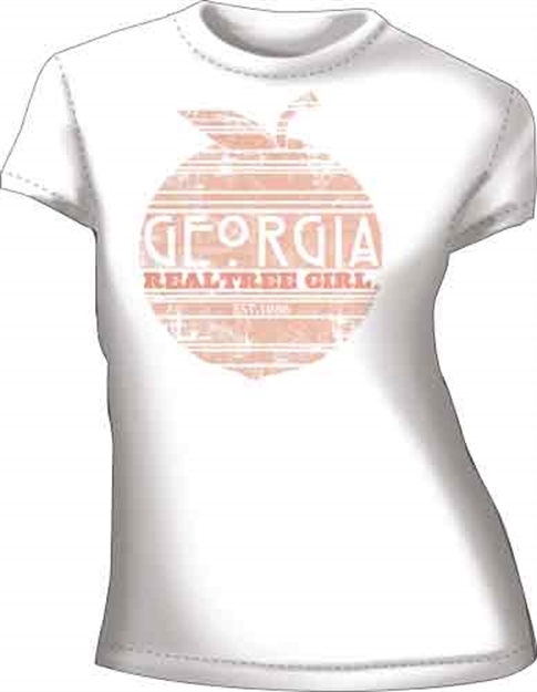 Picture of Realtree Women's T-Shirt "Georgia Peach" X-Large Fitted White<