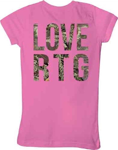 Picture of Realtree Women's T-Shirt "I Love" 2X-Large Raspberry W/Graphic<