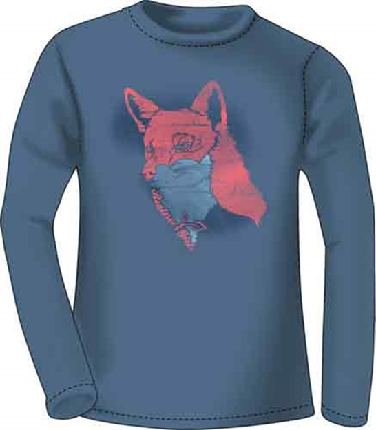 Picture of Realtree Women's T-Shirt Long Sleeve Small "Sly Fox" Indigo<