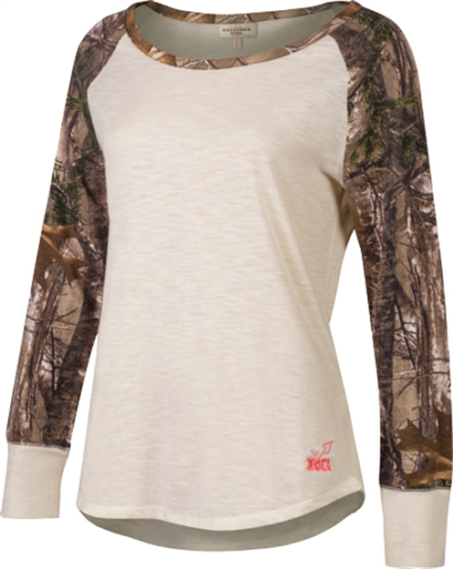 Picture of Realtree Women's Taylor Long Sleeve Small Cream/Rt-Xtra Camo Trim<