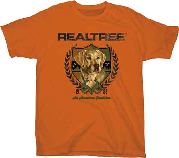 Picture of Realtree Youth's T-Shirt "Lab Crest" Medium Texas Orange<