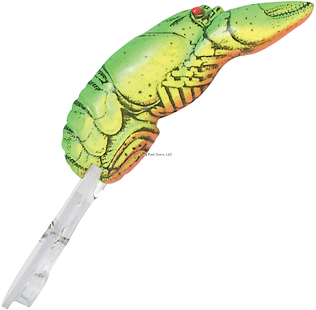 Picture of Rebel Big Craw Crankbait, 2 5/8", 7/16 Oz, Chartreuse/Green Back, Floating