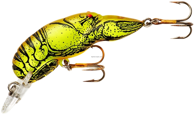Picture of Rebel Crawfish-Chartreuse/Brown-1 11/16" ,3/16 OZ , 4'- 6 Cranking Depth