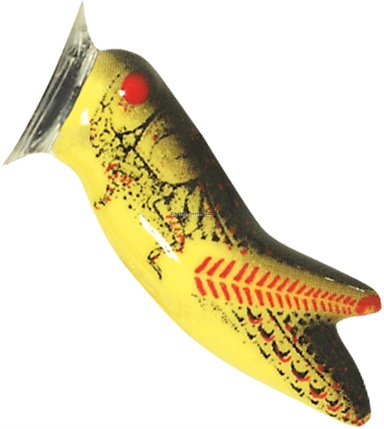 Picture of Rebel Crickhopper Popper Topwater Bait, 1 3/4", 3/16 Oz, Yellow/Blackback, Floating