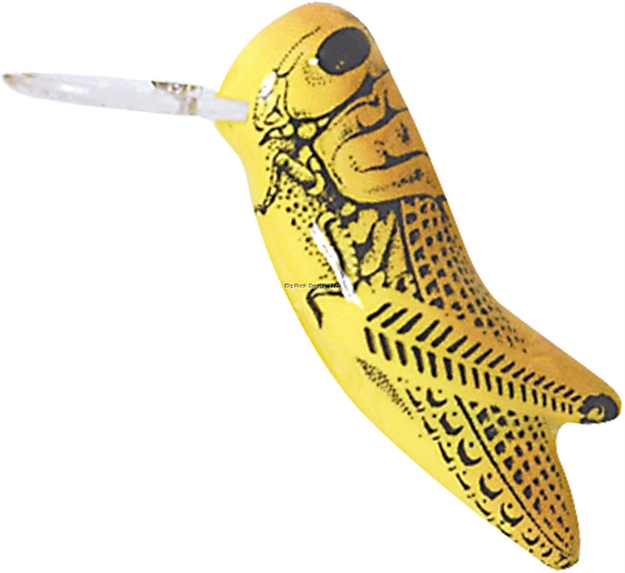 Picture of Rebel Crickhopper Topwater/Crankbait Lure, 1 1/2", 3/32 Oz, Yellow Grasshopper, Floating