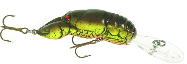Picture of Rebel Deep Wee Crawfish Lure, 2 3/8", 3/8 Oz, Chartreuse/Brown, Floating