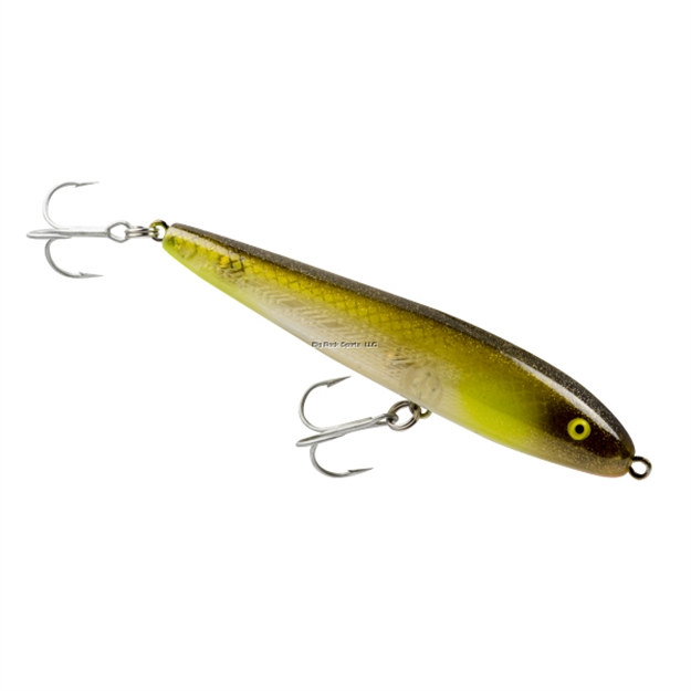 Picture of Rebel Jumpin' Minnow, 4 1/2", 3/4Oz, #2 Hooks, Chartruese Ayu