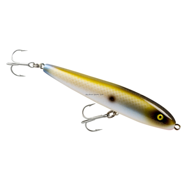Picture of Rebel Jumpin' Minnow, 4 1/2", 3/4Oz, #2 Hooks, Moon Spot