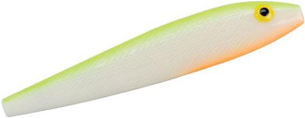 Picture of Rebel Jumpin' Minnow Topwater Bait, 3 1/2", 3/8 Oz, Bone/Chartreuse Back Orange Belly, Floating T1000CB