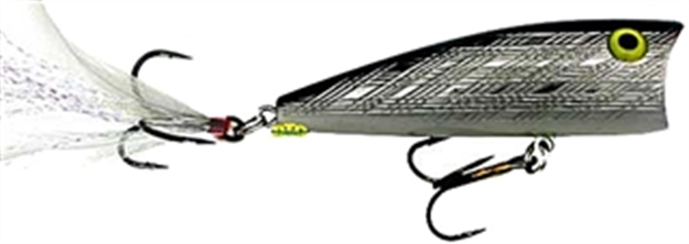 Picture of Rebel Magnum Pop-R Topwater Bait, 3", 1/2 Oz, Silver/Blue, Floating P6503