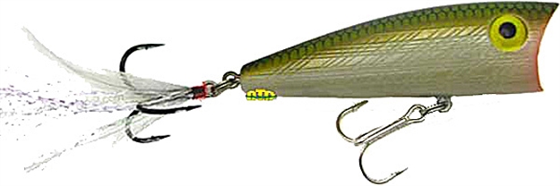 Picture of Rebel Magnum Pop-R Topwater Bait, 3", 1/2 Oz, Tennessee Shad, Floating P6548