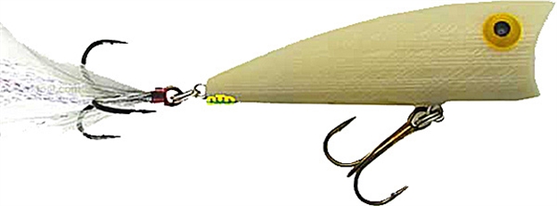 Picture of Rebel Pop-R Topwater Bait, 2 1/2", 1/4 Oz, Bone, Floating P6000