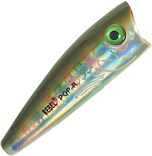 Picture of Rebel Pop-R Topwater Bait, 2 1/2", 1/4 Oz, Rainbow, Floating