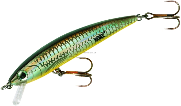 Picture of Rebel Tracdown Ghost Minnow, 2 1/2", 1/8 Oz, Blackback/Orange Belly, Sinking