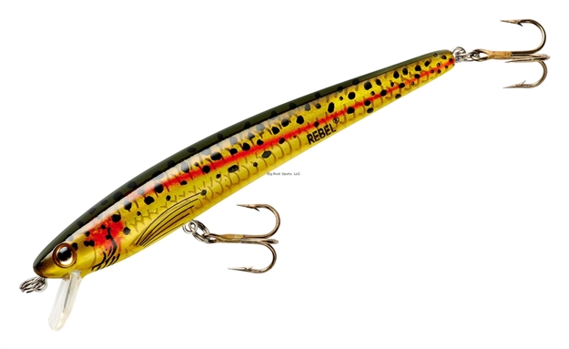 Picture of Rebel Tracdown Minnow-4.25", 3/8Oz,Cutthroat Trout, #6 Barbed Trebles