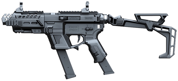 Picture of  Recover Tactical Pixpbfst01 P-Ix+Basic  Pg9 Folding Stock Metal Front Guard Black 7290117421574