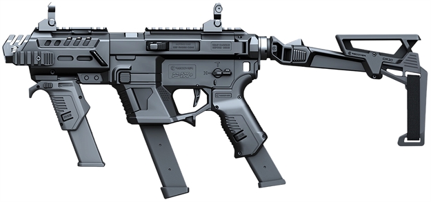 Picture of  Recover Tactical Pixpmgfbr01 P-Ix+Mg  Pg9 Sr20 Metal Front Guard Folding Brace Black 7290117421635