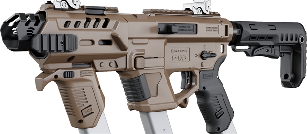 Picture of  Recover Tactical Pixpmgst02 P-Ix+Mg  Pg9 Sr20 Metal Front Guard Buffer Tube Tan 7290117420775