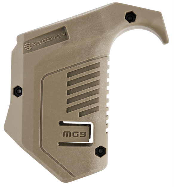 Picture of Recover Tactical Mg9-02 Angled Mag Pouch  Tan Polymer, Picatinny Rail Mount, Compatible W/ Glock MG9T 7290017108407
