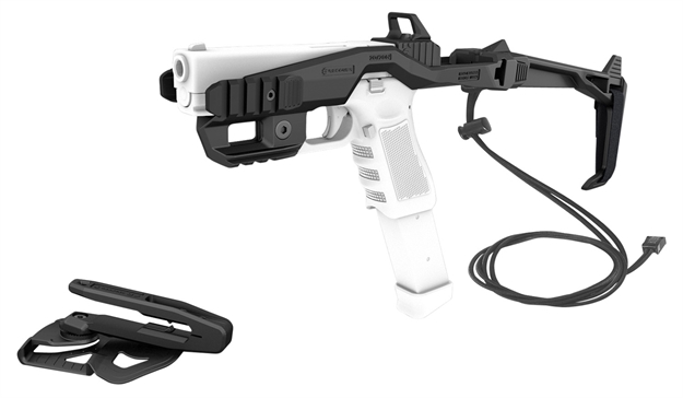 Picture of Recover Tactical 2020Nh-01 Tactical 20/20 Stabilizer Kit  Synthetic Black Brace With Strap, Charging Handles, Minimalist Sling, Picatinny Rails, & G7 Holster With Adapter For All Gen Glock