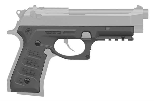 Picture of  Recover Tactical Bc2-04 Grip & Rail System  Gray Polymer Picatinny  For Most Beretta 92 & M9 Models 7290017108230