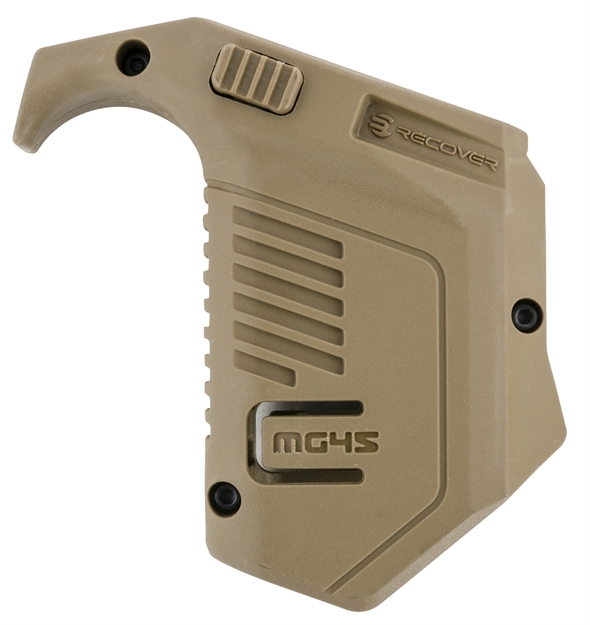 Picture of Recover Tactical Mg4502 Angled Mag Pouch  Double Stack, Tan Polymer, 45 Acp/10Mm Auto, Compatible W/ Glock MG45-02 7290018561348