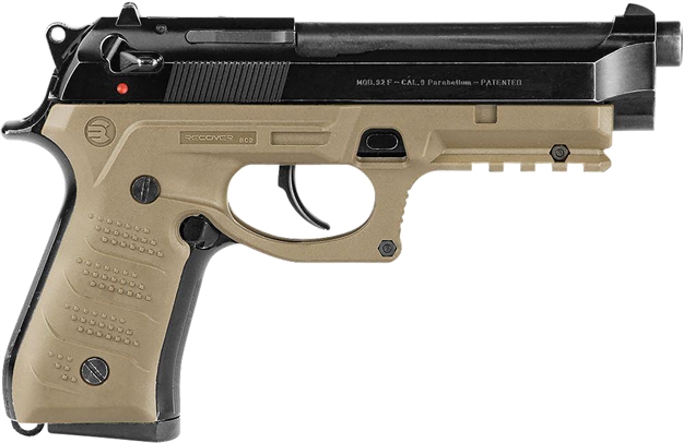 Picture of Recover Tactical Bc2-02 Grip & Rail System  Tan Polymer Picatinny For Most Beretta 92 & M9 Models BC2T