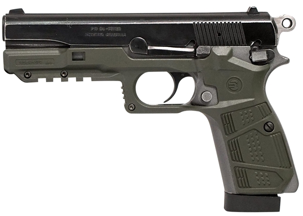 Picture of Recover Tactical Hpc03 Grip & Rail System  OD Green Polymer Picatinny For Browning Hi-Power HPC-03