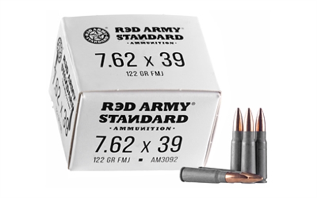 Picture of Red Army Standard Am3092 Red Army Standard 7.62X39mm 122 GR Full Metal Jacket 20 Bx/ 50 CS