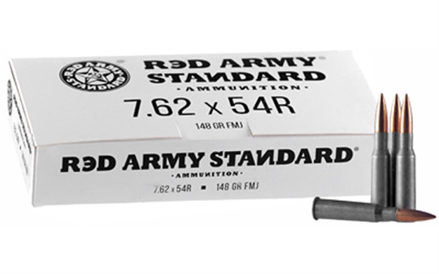 Picture of Red Army Standard Red Army Standard 7.62X54mmr 148 GR Full Metal Jacket 20 Bx/ 50 CS