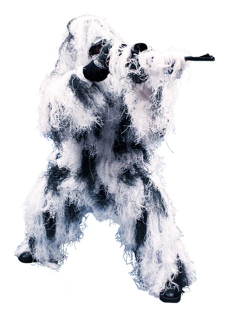 Picture of Red Rock Gear Rock Ghillie Suit Snow 5 Piece Adult Medium/Large