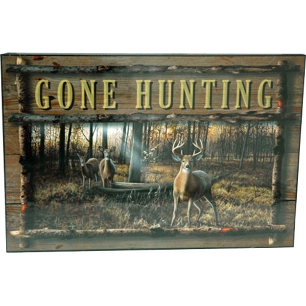 Picture of Red Truck Truck Gone Hunting Board "Busted" 11.5"X17"