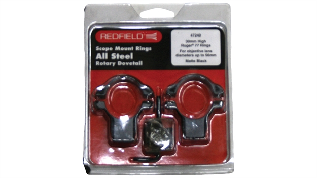 Picture of  Redfield Mounts 47240 Ruger Rifle Steel Rings  Matte Black 30Mm High 076683472403