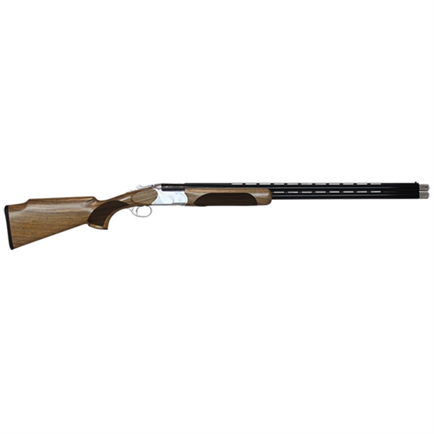 Picture of  Cz-Usa 06459 Redhead Premier Target 12 Gauge 3" 2Rd 30" Gloss Black Chrome Barrel, Silver Satin Chrome Metal Finish, Turkish Walnut Stock Includes 5 Extended Chokes