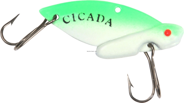 Picture of Reef Runner Cicada Blade Lure, 1 5/8", 1/4 Oz, Green Glow (Glows IN The Dark)