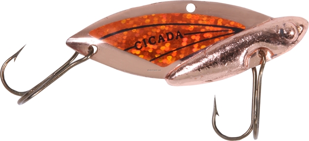 Picture of Reef Runner Cicada Blade Lure, 2", 3/8 Oz, Copper/Orange