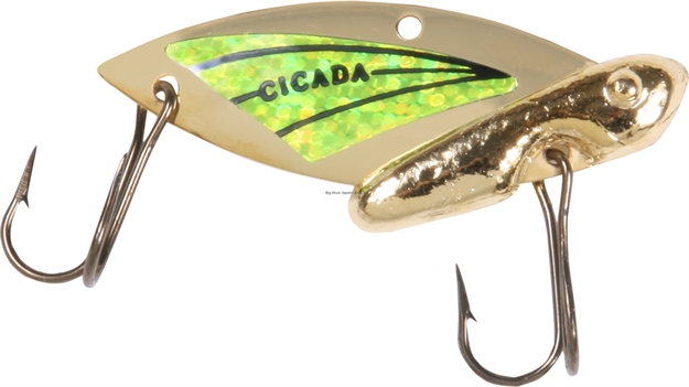 Picture of Reef Runner Cicada Blade Lure, 2", 3/8 Oz, Gold/Chartreuse