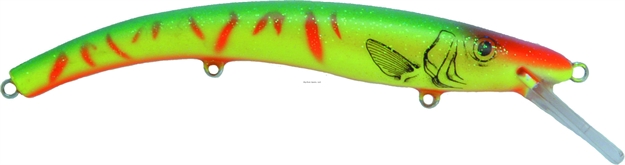 Picture of Reef Runner Deep Diver 800 Rattling Minnow, 28 FT Diving Depth, 6 3/16", 5/8 Oz, Red Hot Tiger, Floating