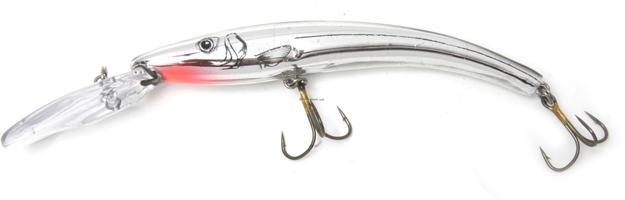 Picture of Reef Runner Deep Little Ripper 600 Minnow, 21 FT Diving Depth, 4-9/16", 1/4 Oz, Chrome Black