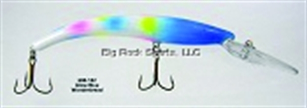 Picture of Reef Runner Deep Little Ripper 600 Minnow, 21 FT Diving Depth, 4 9/16", 1/4 Oz, Glow Blue Wonderbread, Floating