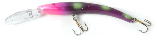 Picture of Reef Runner Deep Little Ripper 600 Minnow, 21 FT Diving Depth, 4-9/16", 1/4 Oz, Purple Nurple