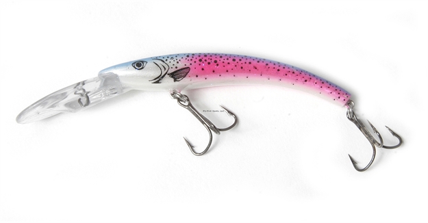 Picture of Reef Runner Deep Little Ripper 600 Minnow, 21 FT Diving Depth, 4-9/16", 1/4 Oz, Rainbow Trout
